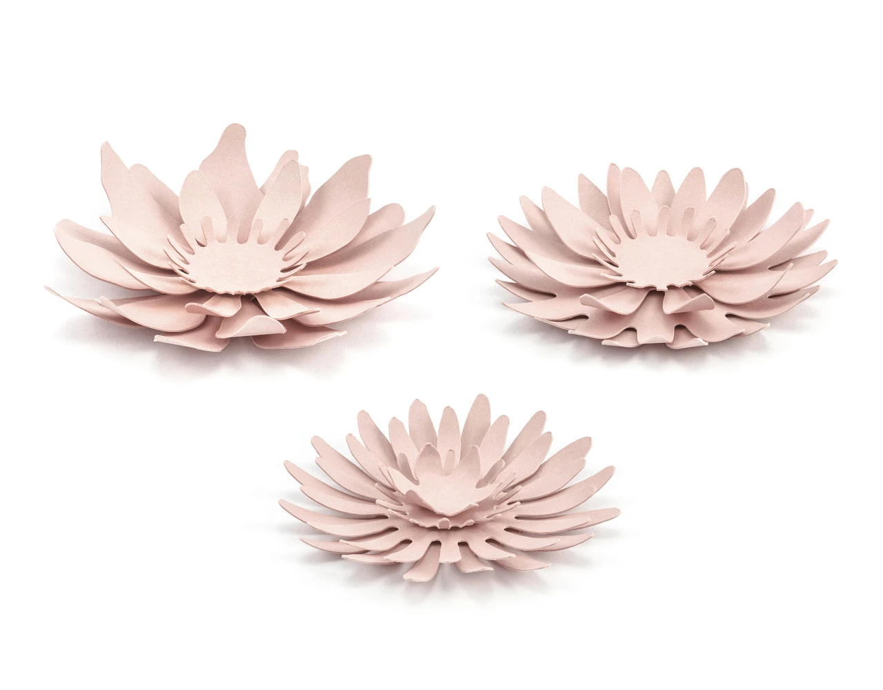 Papieren Bloemen Roze Pastel 3st 1 Papieren Bloemen Roze Pastel 3st