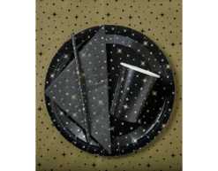 Papieren Rietjes Gouden Sterren Zwart 20cm 8st 5 Papieren Rietjes Gouden Sterren Zwart 20cm 8st -Feestspullen Winkel papieren rietjes gouden sterren zwart 20cm 8st 2