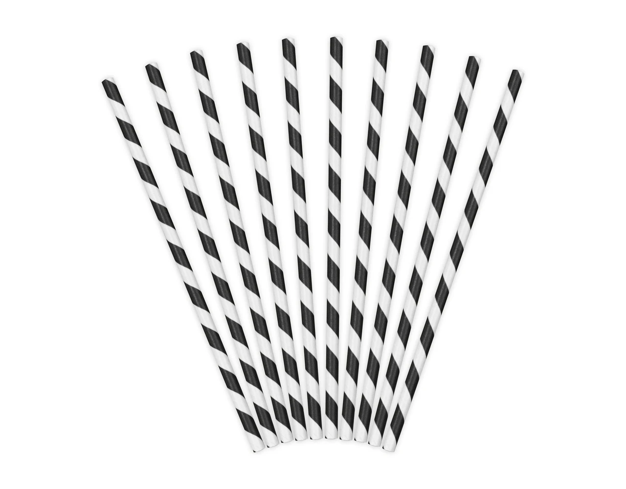 Papieren Rietjes Zwart 19,5cm 10st 2 Papieren Rietjes Zwart 19,5cm 10st - Afbeelding 2