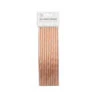 Papieren Rose Gouden Metallic Rietjes 19,7cm 20st
