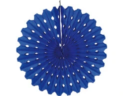 Papieren Waaier Blauw 45cm