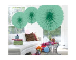 Papieren Waaier Mint Groen 45cm -Feestspullen Winkel papieren waaier mint groen 45cm 2