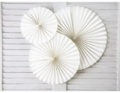 Papieren Waaiers Gebroken Wit Set 23-40cm 3 Delig -Feestspullen Winkel papieren waaiers gebroken wit set 23 40cm 3 delig 5
