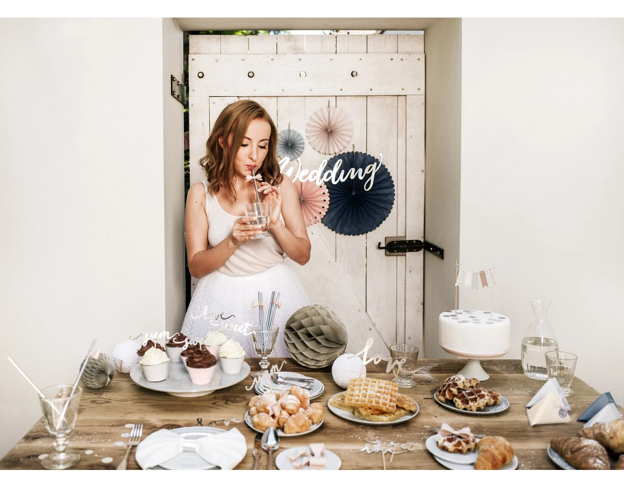 Papieren Waaiers Gekleurde Set 14-38cm 3 Delig 5 Papieren Waaiers Gekleurde Set 14-38cm 3 Delig - Afbeelding 5