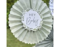Papieren Waaiers Hey Baby 10cm 4 Delig -Feestspullen Winkel papieren waaiers hey baby 10cm 4 delig 2