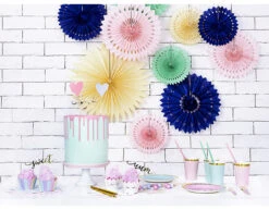 Papieren Waaiers Lichtroze Pastel Set 20-30cm 3 Delig -Feestspullen Winkel papieren waaiers lichtroze pastel set 20 30cm 3 de 2