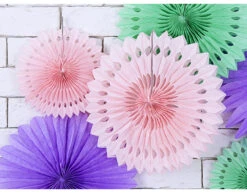 Papieren Waaiers Lichtroze Pastel Set 20-30cm 3 Delig -Feestspullen Winkel papieren waaiers lichtroze pastel set 20 30cm 3 de 3