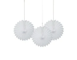 Papieren Waaiers Wit 15cm 3st