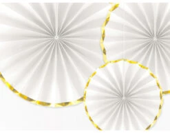 Papieren Waaiers Wit Set 23-40cm 3 Delig -Feestspullen Winkel papieren waaiers wit set 23 40cm 3 delig 2