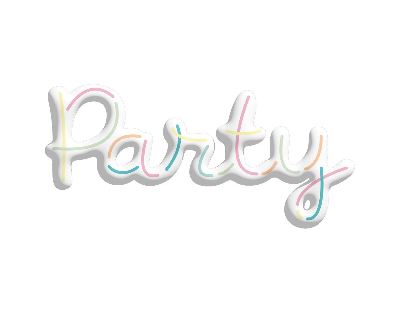 Party Helium Ballon 3D 56cm 3 Party Helium Ballon 3D 56cm - Afbeelding 3