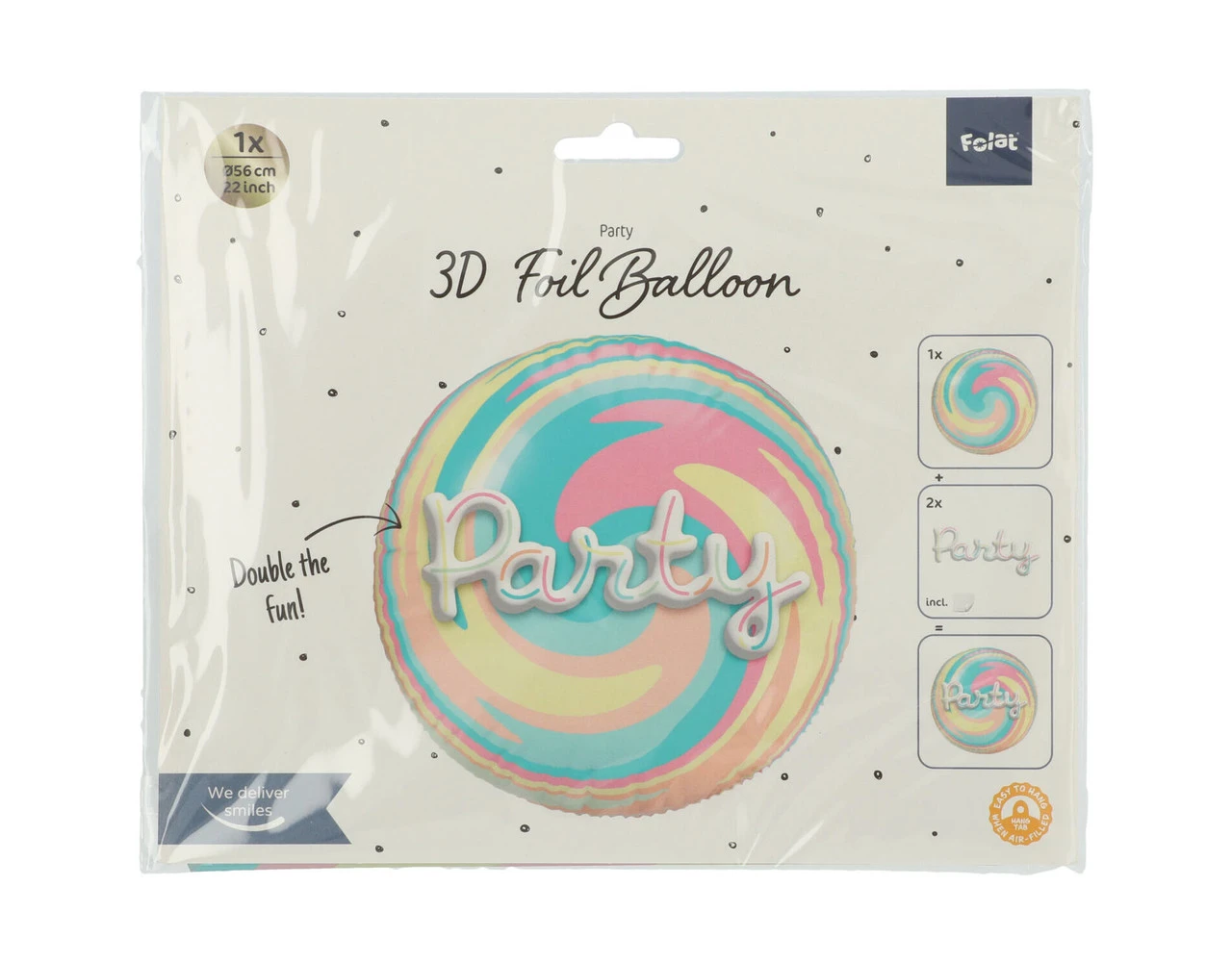 Party Helium Ballon 3D 56cm 4 Party Helium Ballon 3D 56cm - Afbeelding 4
