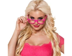 Partybrillen Neonroze 4st