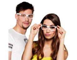 Partybrillen Wit 4st