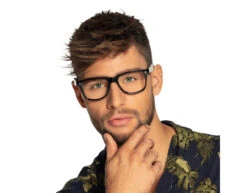 Partybrillen Zwart 4st