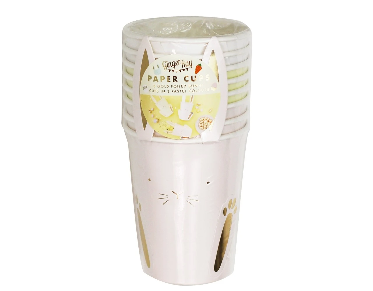 Pasen Bekers Konijn 255ml 8st 2 Pasen Bekers Konijn 255ml 8st - Afbeelding 2