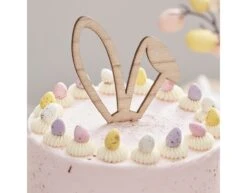 Pasen Taarttopper Konijnenoren Hout 18cm -Feestspullen Winkel pasen taarttopper konijnenoren hout 18cm 2