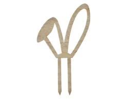Pasen Taarttopper Konijnenoren Hout 18cm