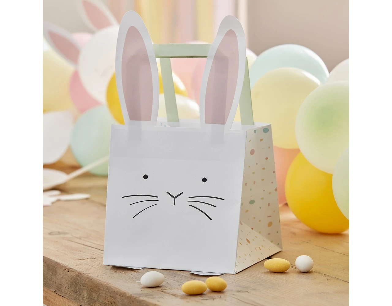 Pasen Uitdeeltasjes Konijn 17cm 5st 2 Pasen Uitdeeltasjes Konijn 17cm 5st - Afbeelding 2