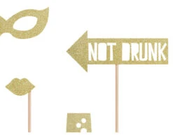 Photobooth Let'S Celebrate Goud 8st -Feestspullen Winkel photobooth lets celebrate goud 8st 2