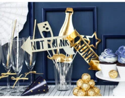 Photobooth Let'S Celebrate Goud 8st -Feestspullen Winkel photobooth lets celebrate goud 8st 3