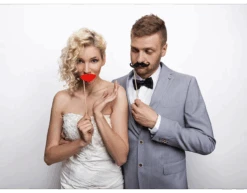 Photobooth Lippen Rood 6st -Feestspullen Winkel photobooth lippen rood 6st 2