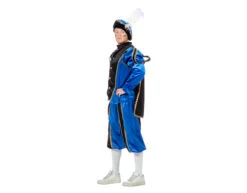 Pietenpak Blauw Fluweel -Feestspullen Winkel pietenpak blauw fluweel 2