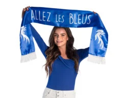 Polyester Sjaal Allez Les Bleus Dubbelzijdig 145x17cm