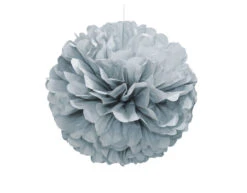 Pompon Zilver 40cm