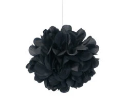 Pompon Zwart 20cm 3st