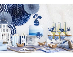 Popcorn Bakjes Blauw Mix 12,5cm 6st -Feestspullen Winkel popcorn bakjes blauw mix 125cm 6st 4