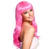 Pruik Lang Haar Roze
