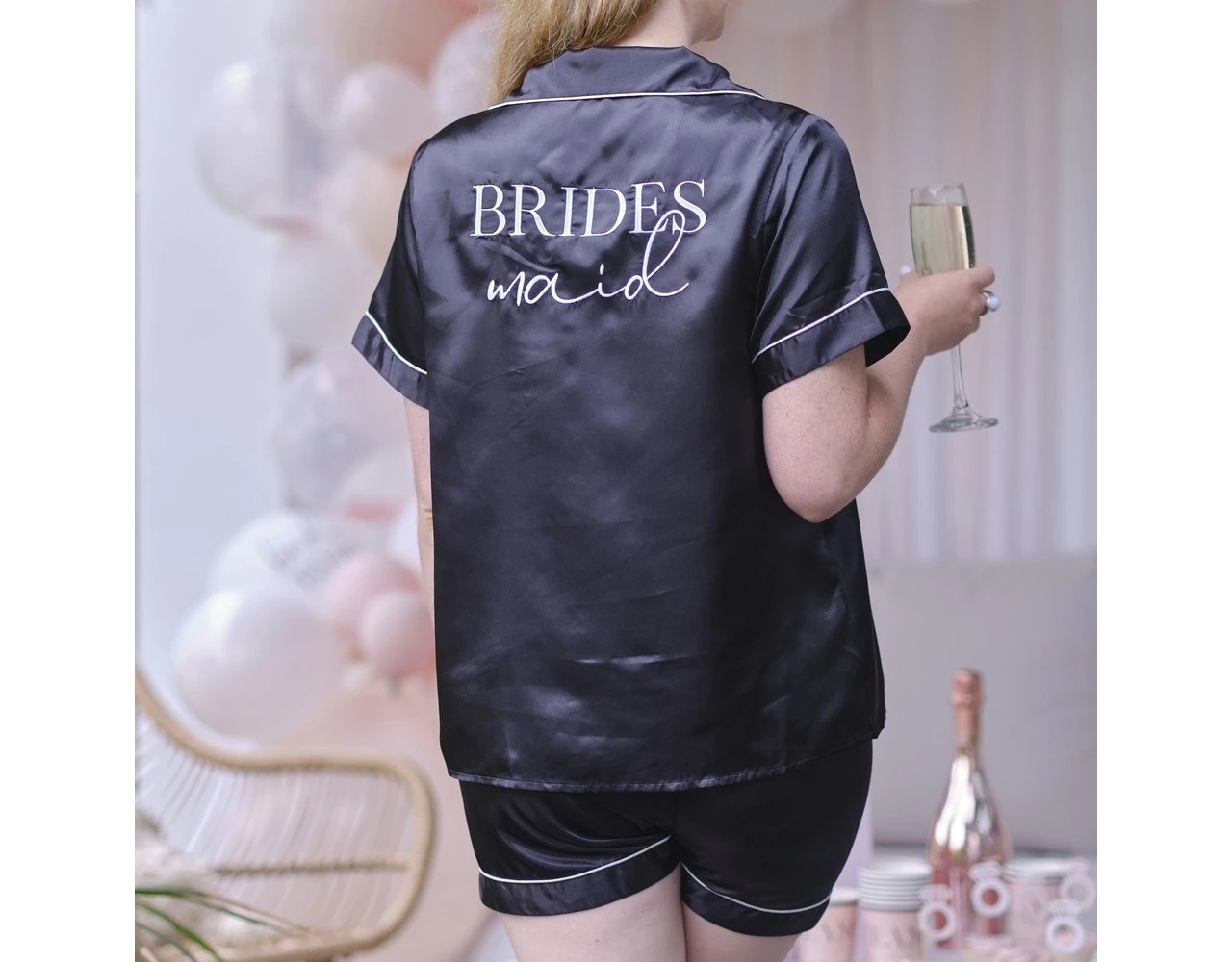 Pyjamas Bridesmaid Black L 2 Pyjamas Bridesmaid Black L - Afbeelding 2