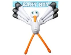 Raam Ooievaar Opblaasbaar 70cm -Feestspullen Winkel raam ooievaar opblaasbaar 70cm 2