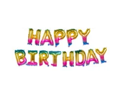 Regenboog Happy Birthday Letter Ballon Set 8m