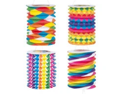 Regenboog Lampionnen 13cm 12st