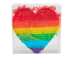 Regenboog Pinata Hart 20cm -Feestspullen Winkel regenboog pinata hart 20cm 2