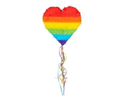 Regenboog Pinata Hart 37cm -Feestspullen Winkel regenboog pinata hart 37cm 2
