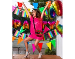 Regenboog Slinger 3m -Feestspullen Winkel regenboog slinger 3m 3