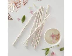 Rietjes Bloemen 19,5cm 25st 6 Rietjes Bloemen 19,5cm 25st -Feestspullen Winkel rietjes bloemen 195cm 25st 2