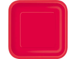 Rode Borden Vierkant 17,5cm 16st