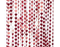Rode Hangdecoratie Hartjes 2,5m