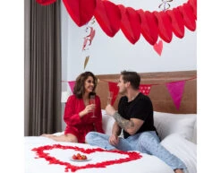 Rode Slinger Hart 4m -Feestspullen Winkel rode slinger hart 4m 2