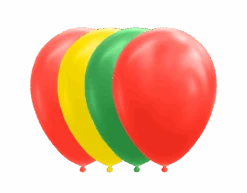 Rood Groen Gele Ballonnen 30cm 100st