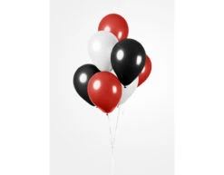 Rood Wit Zwarte Ballonnen 30cm 10st -Feestspullen Winkel rood wit zwarte ballonnen 30cm 10st 1