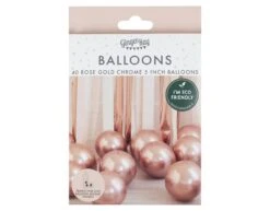 Rose Gouden Ballonnen Chroom 13cm 40st -Feestspullen Winkel rose gouden ballonnen chroom 13cm 40st 2