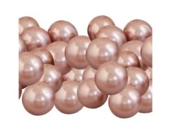 Rose Gouden Ballonnen Chroom 13cm 40st