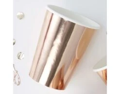 Rose Gouden Bekers 255ml 8st -Feestspullen Winkel rose gouden bekers 255ml 8st 2