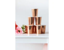 Rose Gouden Bekers Metallic Karton 250ml 8st -Feestspullen Winkel rose gouden bekers metallic karton 250ml 8st 2