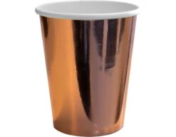 Rose Gouden Bekers Metallic Karton 250ml 8st
