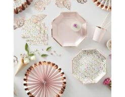 Rose Gouden Bekers Stippen 260ml 8st -Feestspullen Winkel rose gouden bekers stippen 260ml 8st 3